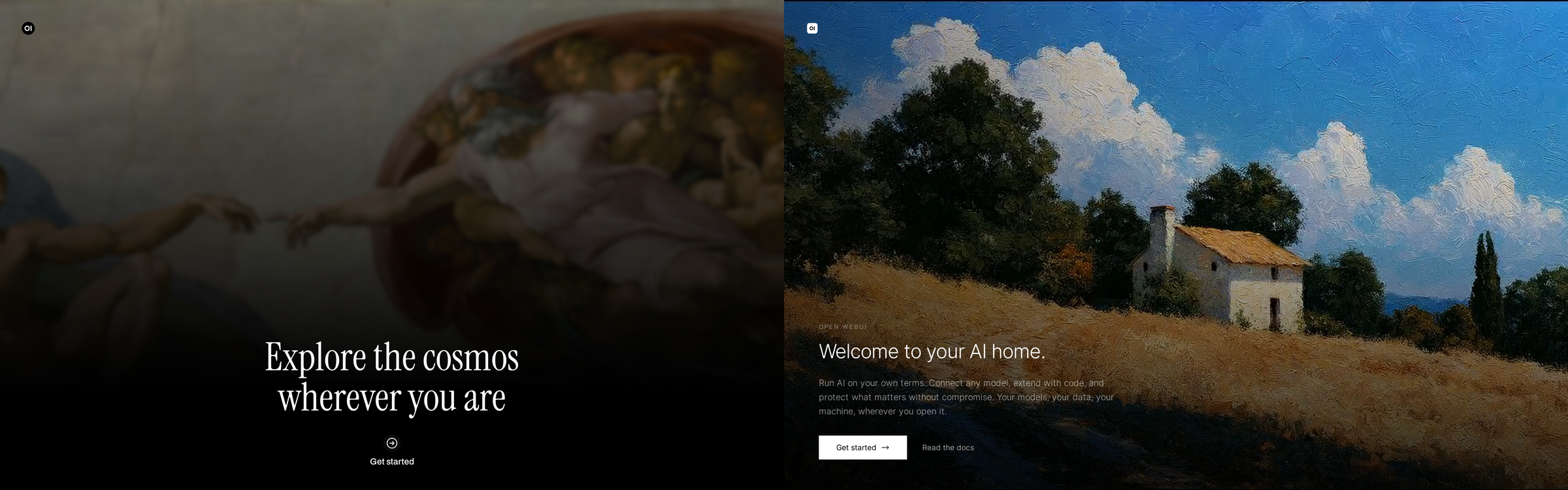 The first screen of a fresh install: v0.10.2 (left) and v0.11.0 (right)
